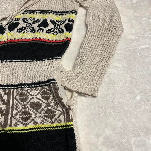 Princess Vera Wang Sweater Large Cardigan Tribal SW Fringe Hippy Boho Duster - Picture 5 of 9